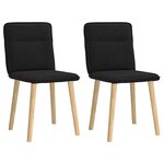 vidaXL Chaises à manger lot de 2 noir tissu