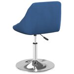 vidaXL Chaises pivotantes à manger lot de 6 Bleu Velours