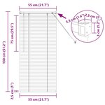 vidaXL Store de Fenêtre avec des rideaux Noir Aluminium