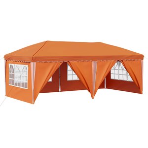 vidaXL Tente de fête pop-up 575 x 288 x 245 cm Orange