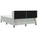 Lit Box Spring vidaXL avec Matelas Gris clair 140x200 cm Velours