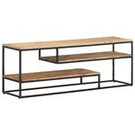 vidaXL Meuble TV 130x30x45 cm Bois de manguier brut