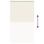 vidaXL Store enrouleur occultant blanc cassé 130x230 cm largeur tissu