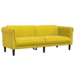 vidaXL Ensemble de canapés 3 Pièces jaune velours