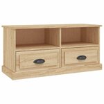 vidaXL Meuble TV chêne sonoma 93x35 5x45 cm bois d'ingénierie