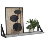 vidaXL Étagères murales 2 Pièces sonoma gris 60x15x15 5 cm