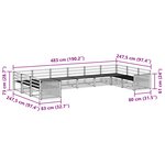 vidaXL Ensembles de canapés 6 pc Naturel Bois d'Acacia Massif