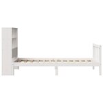 vidaXL Lit bibliothèque sans matelas blanc 90x190cm bois de pin massif