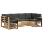 vidaXL Ensemble de canapés d'extérieur 6 pc Blanc et anthracite