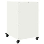 vidaXL Table de chevet blanc 36x39x59 cm acier