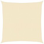 vidaXL Voile d'ombrage 160 g/m² Crème 7x7 m PEHD