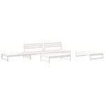 vidaXL Salon de jardin 6 Pièces Blanc Bois de pin massif
