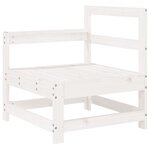vidaXL Salon de jardin 6 Pièces blanc bois de pin massif