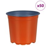 vidaXL Pot à fleurs 50 Pièces Céramique Ø 15 x 13 cm Plastique