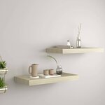 vidaXL Étagères murales flottantes 2 Pièces chêne 50x23x3 8 cm MDF