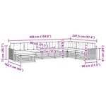 vidaXL Ensemble de canapés d'extérieur 8 pc Naturel et Crème
