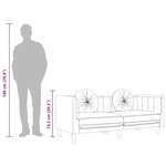 vidaXL Canapé à 2 places avec coussins marron similicuir daim