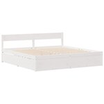 vidaXL Cadre de lit sans matelas blanc 140x200 cm bois de pin massif