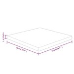 vidaXL Dessus de table carré Marron clair 50x50x4 cm Bois chêne traité