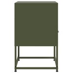 vidaXL Tables de chevet 2 Pièces vert olive 36x39x60 5 cm acier
