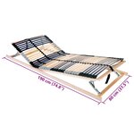 vidaXL Sommier à lattes Marron 80 x 190 cm Bois de hêtre massif