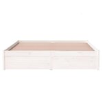 vidaXL Cadre de lit sans matelas blanc bois massif 140x200 cm