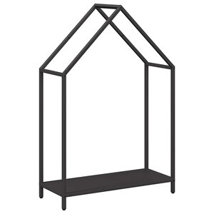 vidaXL Portant de bois chauffage noir 60x25x90 cm