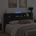 vidaXL Tête de lit Chêne noir 200 x 15 x 103 5 cm Bois d'ingénierie