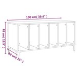 vidaXL Armoire à disques chêne sonoma 100x38x48 cm bois d'ingénierie