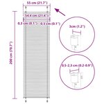 vidaXL Store plissé blanc 55x200 cm largeur du tissu 54 4 cm polyester