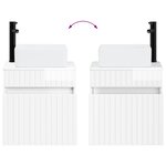 vidaXL Meuble de lavabo mural Blanc brillant 49 x 41 x 63 cm