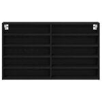 vidaXL Cabinet Vitrine Noir Chêne 100x15x58 cm Bois d'ingénierie