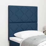 vidaXL Tête de Lit en Tissu Géométrique Bleu 80 cm tissu