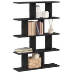 vidaXL Étagère cube murale 12 compartiments noir bois d'ingénierie