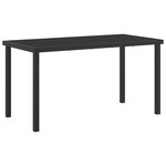 vidaXL Ensemble de salle à manger de jardin 5 pièces avec coussins Rattan poly noir