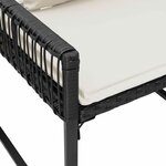 vidaXL Ensemble de meubles d'extérieur 7 Pièces Noir et blanc crème
