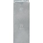 vidaXL Piquets de clôture 2 Pièces Argenté 7x6x60 cm Acier galvanisé
