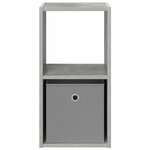 vidaXL Table de chevet avec tiroir Gris béton 30 5 x 27 x 59 5 cm