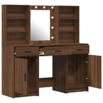 vidaXL Ensemble de coiffeuse 3 pièces en bois vieux et en bois d'ingénierie