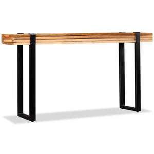 vidaXL Table console Bois de récupération massif réglable