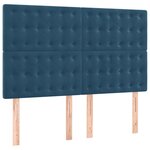 vidaXL Sommier à lattes de lit et matelas Bleu foncé 140x200cm Velours
