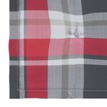 vidaXL Chaises de jardin lot de 6 et coussins carreaux rouge bois teck