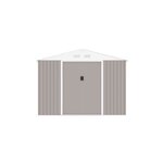 Abri de jardin en acier 5,29 m² - Kit d'ancrage inclus - Taupe