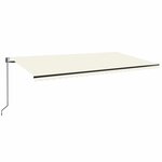 vidaXL Auvent rétractable automatique 600x350 cm Crème