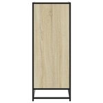 vidaXL Armoire à chaussures chêne sonoma bois d'ingénierie et métal