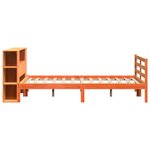 vidaXL Lit bibliothèque sans matelas cire marron 160x200 cm pin massif