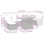 vidaXL Salon de jardin avec coussins 8 Pièces beige résine tressée acacia