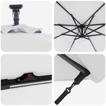 vidaXL Parasol banane à mât déporté Couleur sable 294 x 294 x 248 cm