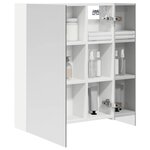 vidaXL Armoire Miroir de Salle de Bain Blanc 60 x 14 5 x 70 cm