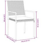vidaXL Ensemble de salle à manger de jardin 7 pièces avec coussins en poly rotin noir